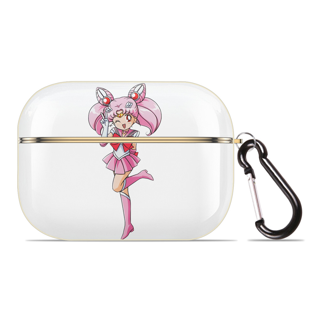 （画像用） 美少女戦士セーラームーン ちびうさ Sailor Moon Chibiusa Tsukino Usagi Small Lady Serenity 【AirPods Pro用】ハードシェル保護ケース｜耐衝撃・防指紋・カラビナ付き商品仕様