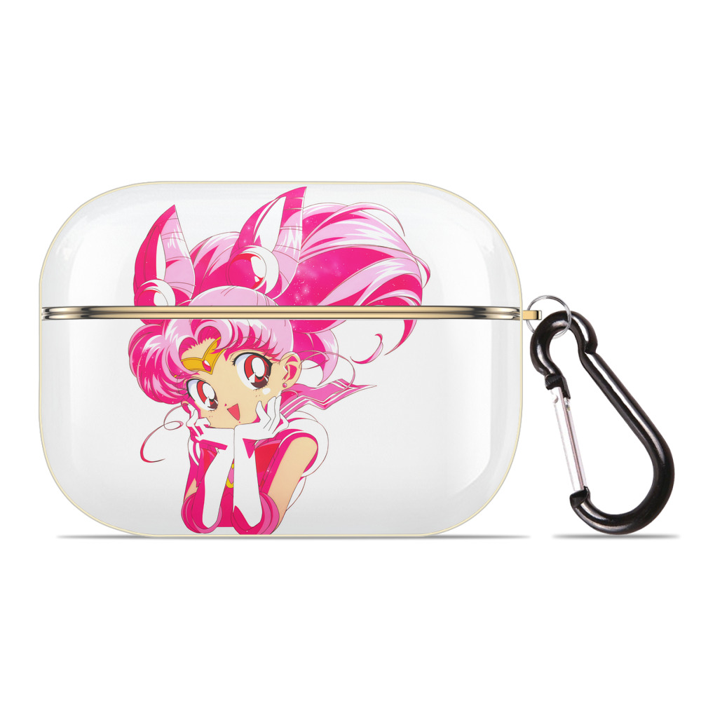 （画像用） 美少女戦士セーラームーン ちびうさ Sailor Moon Chibiusa Tsukino Usagi Small Lady Serenity 【AirPods Pro用】ハードシェル保護ケース｜耐衝撃・防指紋・カラビナ付き商品仕様