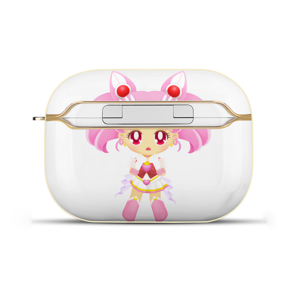 （画像用） 美少女戦士セーラームーン ちびうさ Sailor Moon Chibiusa Tsukino Usagi Small Lady Serenity 【AirPods Pro用】ハードシェル保護ケース｜耐衝撃・防指紋・カラビナ付き商品仕様