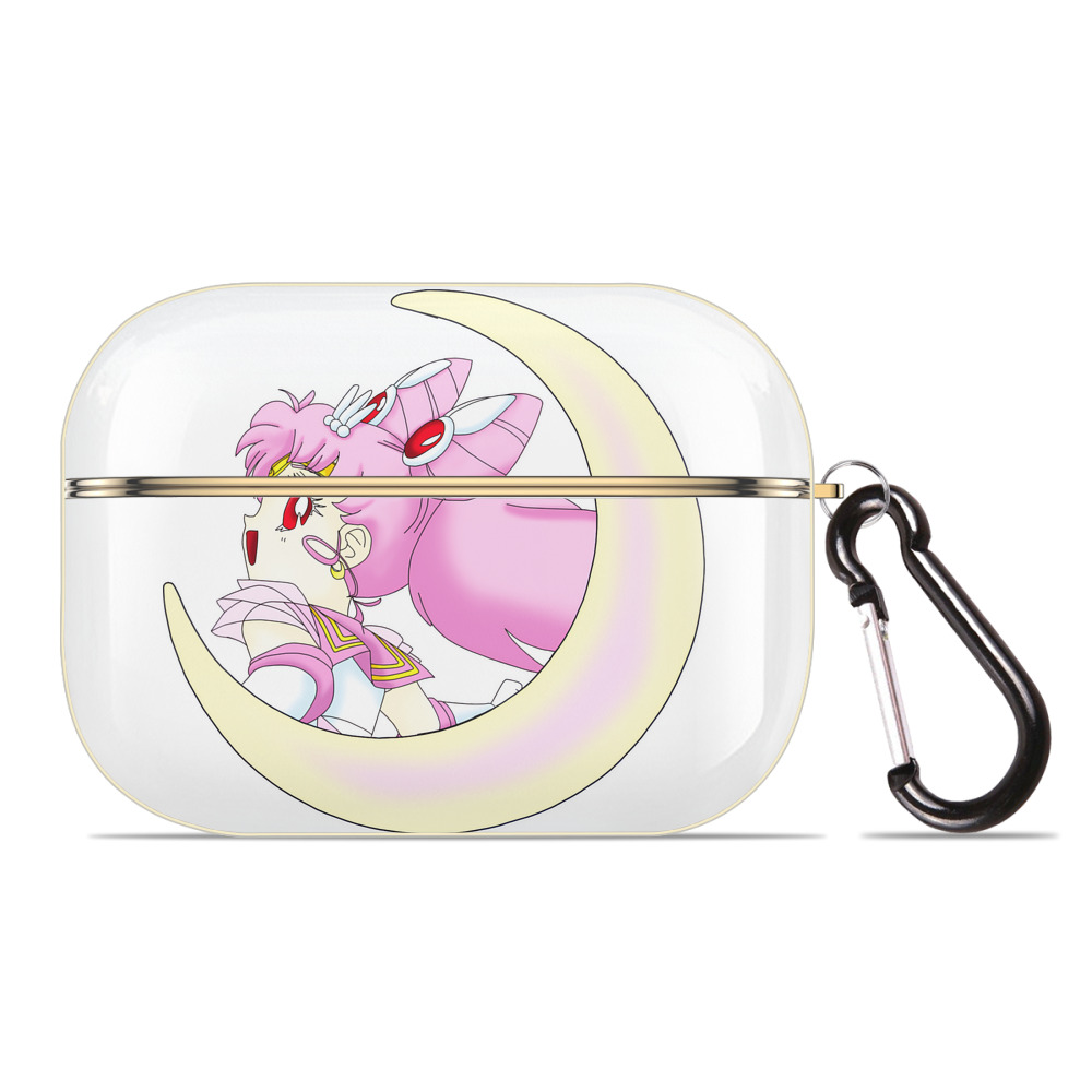 （画像用） 美少女戦士セーラームーン ちびうさ Sailor Moon Chibiusa Tsukino Usagi Small Lady Serenity 【AirPods Pro用】ハードシェル保護ケース｜耐衝撃・防指紋・カラビナ付き商品仕様