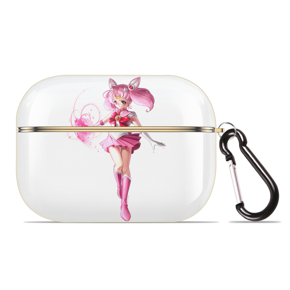 （画像用） 美少女戦士セーラームーン ちびうさ Sailor Moon Chibiusa Tsukino Usagi Small Lady Serenity 【AirPods Pro用】ハードシェル保護ケース｜耐衝撃・防指紋・カラビナ付き商品仕様