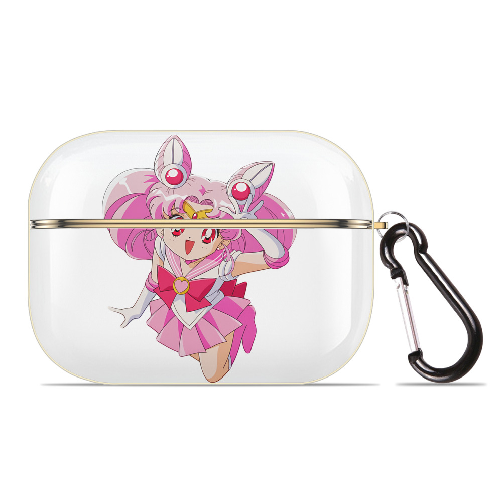 （画像用） 美少女戦士セーラームーン ちびうさ Sailor Moon Chibiusa Tsukino Usagi Small Lady Serenity 【AirPods Pro用】ハードシェル保護ケース｜耐衝撃・防指紋・カラビナ付き商品仕様
