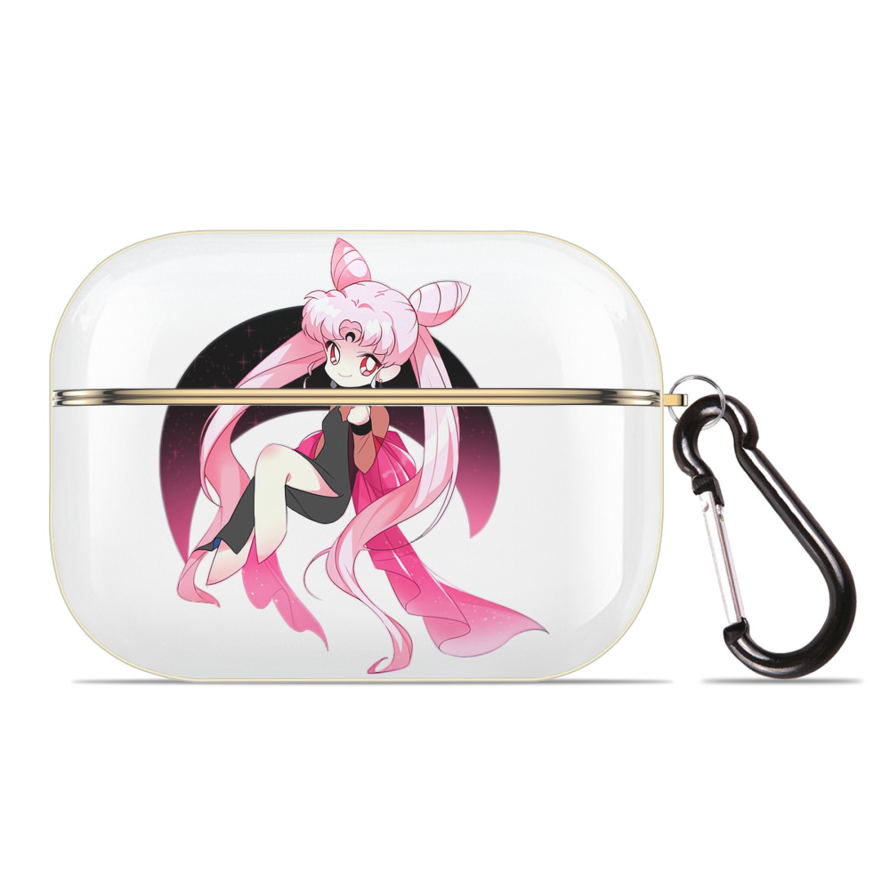 （画像用） 美少女戦士セーラームーン ちびうさ Sailor Moon Chibiusa Tsukino Usagi Small Lady Serenity 【AirPods Pro用】ハードシェル保護ケース｜耐衝撃・防指紋・カラビナ付き商品仕様