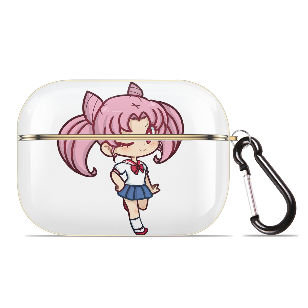 （画像用） 美少女戦士セーラームーン ちびうさ Sailor Moon Chibiusa Tsukino Usagi Small Lady Serenity 【AirPods Pro用】ハードシェル保護ケース｜耐衝撃・防指紋・カラビナ付き商品仕様