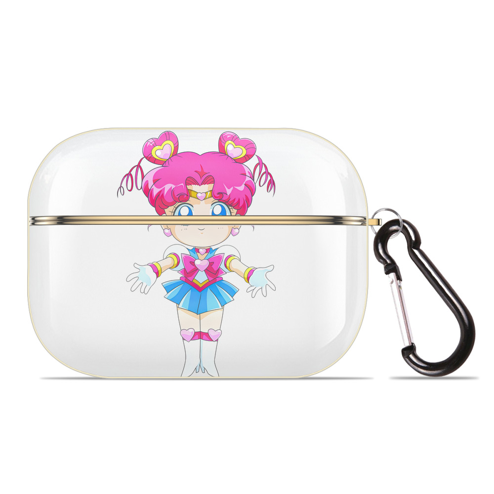（画像用） 美少女戦士セーラームーン ちびうさ Sailor Moon Chibiusa Tsukino Usagi Small Lady Serenity 【AirPods Pro用】ハードシェル保護ケース｜耐衝撃・防指紋・カラビナ付き商品仕様