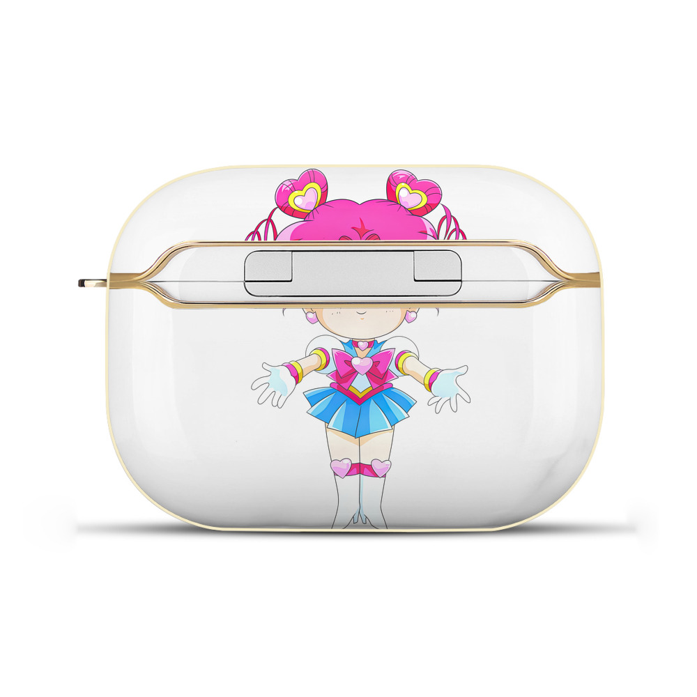 （画像用） 美少女戦士セーラームーン ちびうさ Sailor Moon Chibiusa Tsukino Usagi Small Lady Serenity 【AirPods Pro用】ハードシェル保護ケース｜耐衝撃・防指紋・カラビナ付き商品仕様