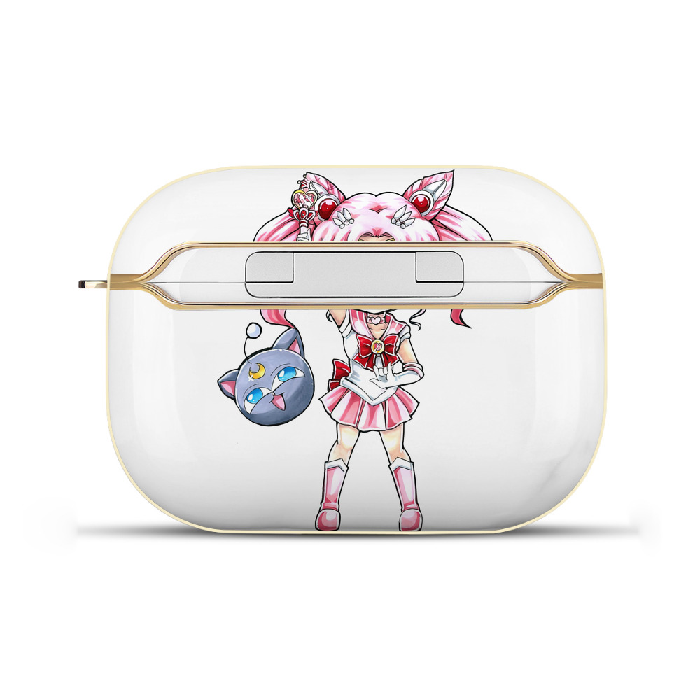 （画像用） 美少女戦士セーラームーン ちびうさ Sailor Moon Chibiusa Tsukino Usagi Small Lady Serenity 【AirPods Pro用】ハードシェル保護ケース｜耐衝撃・防指紋・カラビナ付き商品仕様