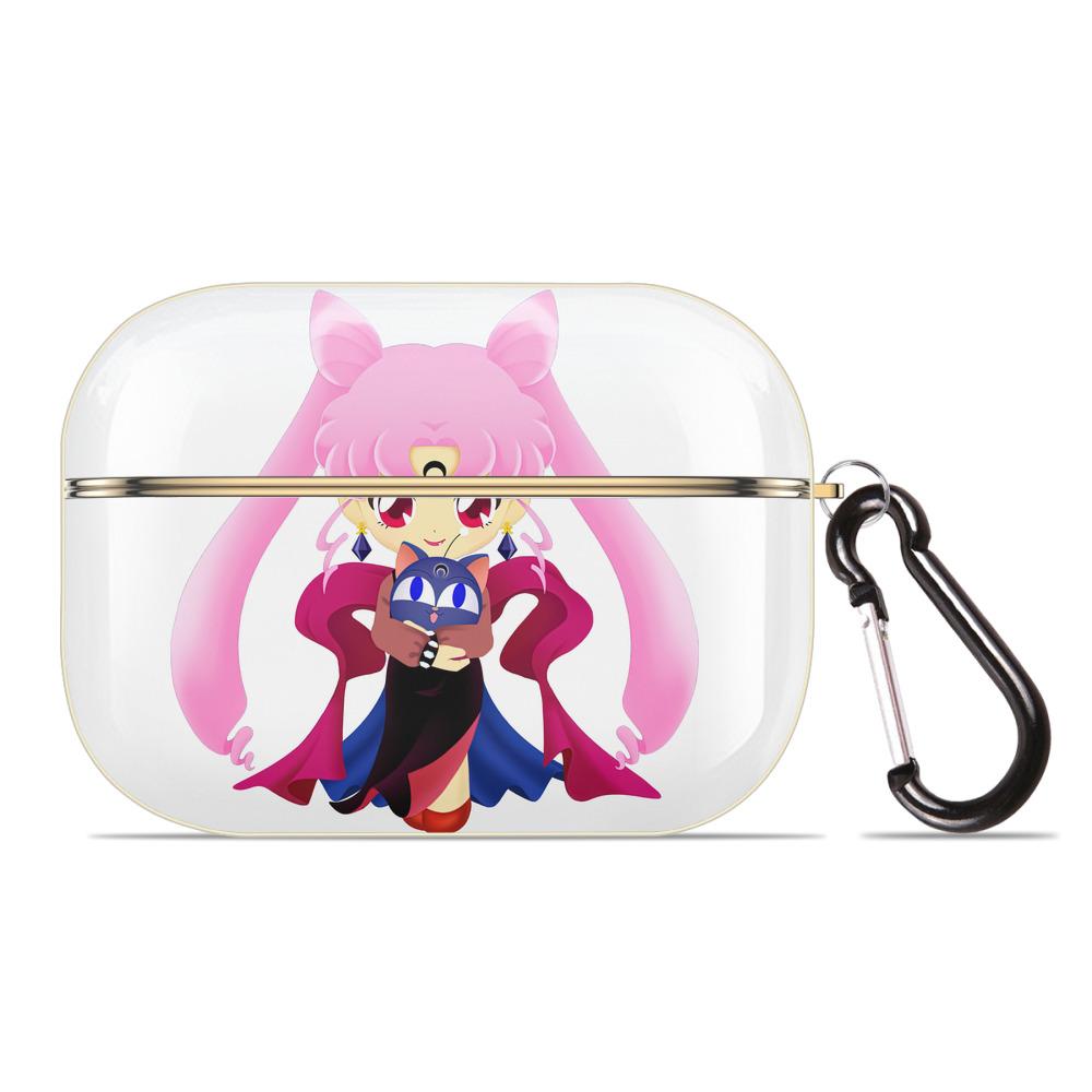 （画像用） 美少女戦士セーラームーン ちびうさ Sailor Moon Chibiusa Tsukino Usagi Small Lady Serenity 【AirPods Pro用】ハードシェル保護ケース｜耐衝撃・防指紋・カラビナ付き商品仕様