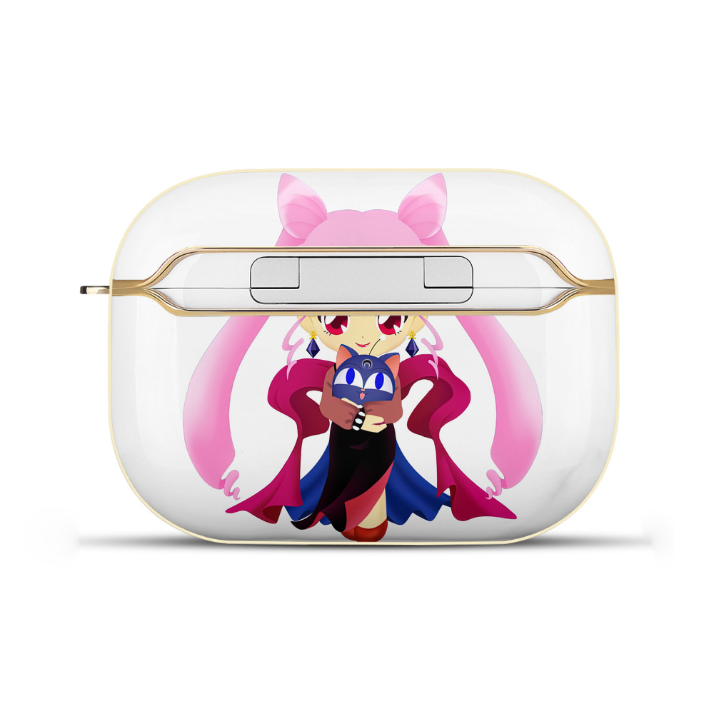 （画像用） 美少女戦士セーラームーン ちびうさ Sailor Moon Chibiusa Tsukino Usagi Small Lady Serenity 【AirPods Pro用】ハードシェル保護ケース｜耐衝撃・防指紋・カラビナ付き商品仕様