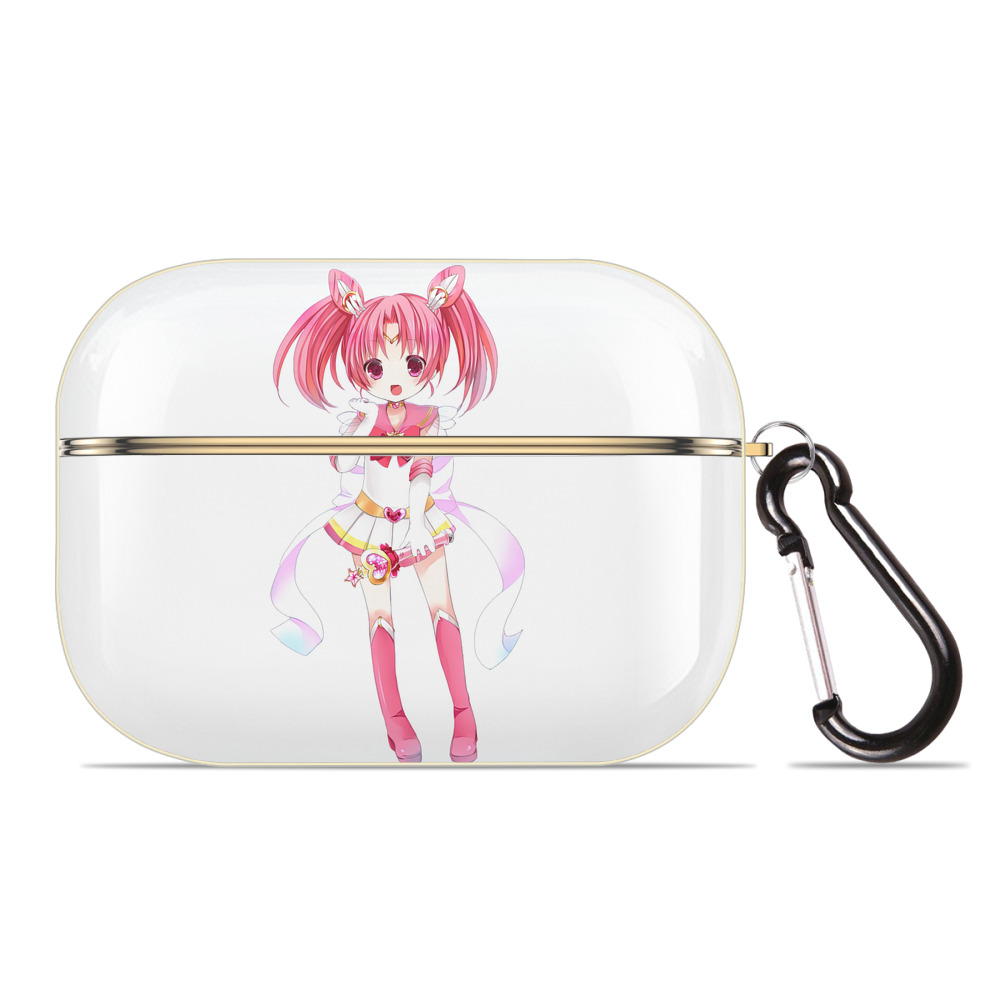 （画像用） 美少女戦士セーラームーン ちびうさ Sailor Moon Chibiusa Tsukino Usagi Small Lady Serenity 【AirPods Pro用】ハードシェル保護ケース｜耐衝撃・防指紋・カラビナ付き商品仕様