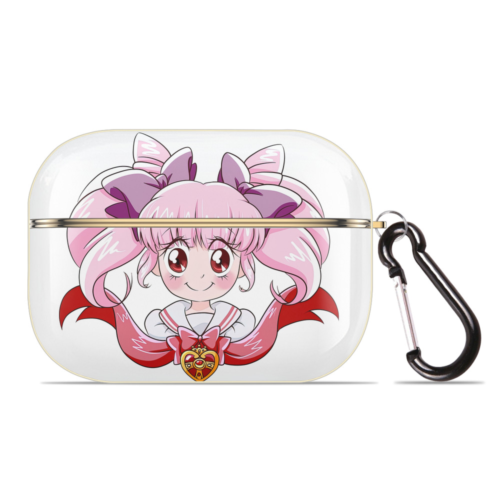 （画像用） 美少女戦士セーラームーン ちびうさ Sailor Moon Chibiusa Tsukino Usagi Small Lady Serenity 【AirPods Pro用】ハードシェル保護ケース｜耐衝撃・防指紋・カラビナ付き商品仕様