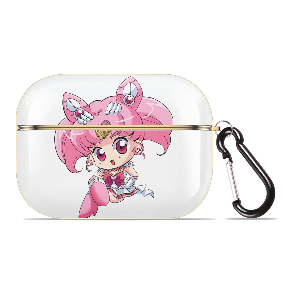 （画像用） 美少女戦士セーラームーン ちびうさ Sailor Moon Chibiusa Tsukino Usagi Small Lady Serenity 【AirPods Pro用】ハードシェル保護ケース｜耐衝撃・防指紋・カラビナ付き商品仕様