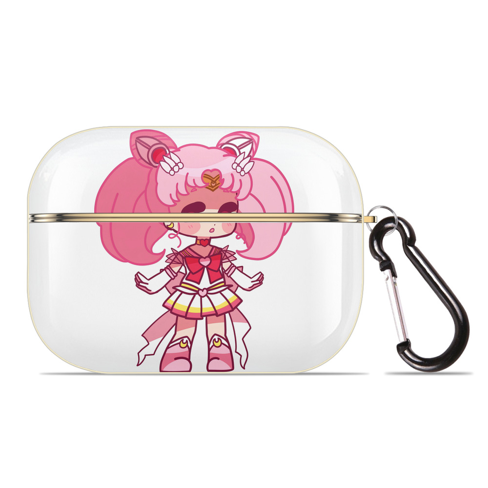 （画像用） 美少女戦士セーラームーン ちびうさ Sailor Moon Chibiusa Tsukino Usagi Small Lady Serenity 【AirPods Pro用】ハードシェル保護ケース｜耐衝撃・防指紋・カラビナ付き商品仕様
