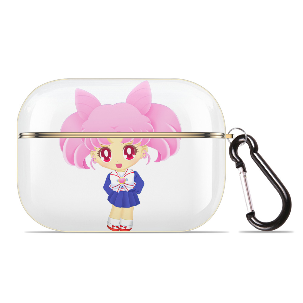 （画像用） 美少女戦士セーラームーン ちびうさ Sailor Moon Chibiusa Tsukino Usagi Small Lady Serenity 【AirPods Pro用】ハードシェル保護ケース｜耐衝撃・防指紋・カラビナ付き商品仕様