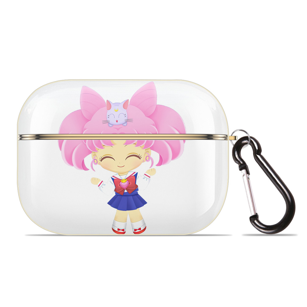 （画像用） 美少女戦士セーラームーン ちびうさ Sailor Moon Chibiusa Tsukino Usagi Small Lady Serenity 【AirPods Pro用】ハードシェル保護ケース｜耐衝撃・防指紋・カラビナ付き商品仕様