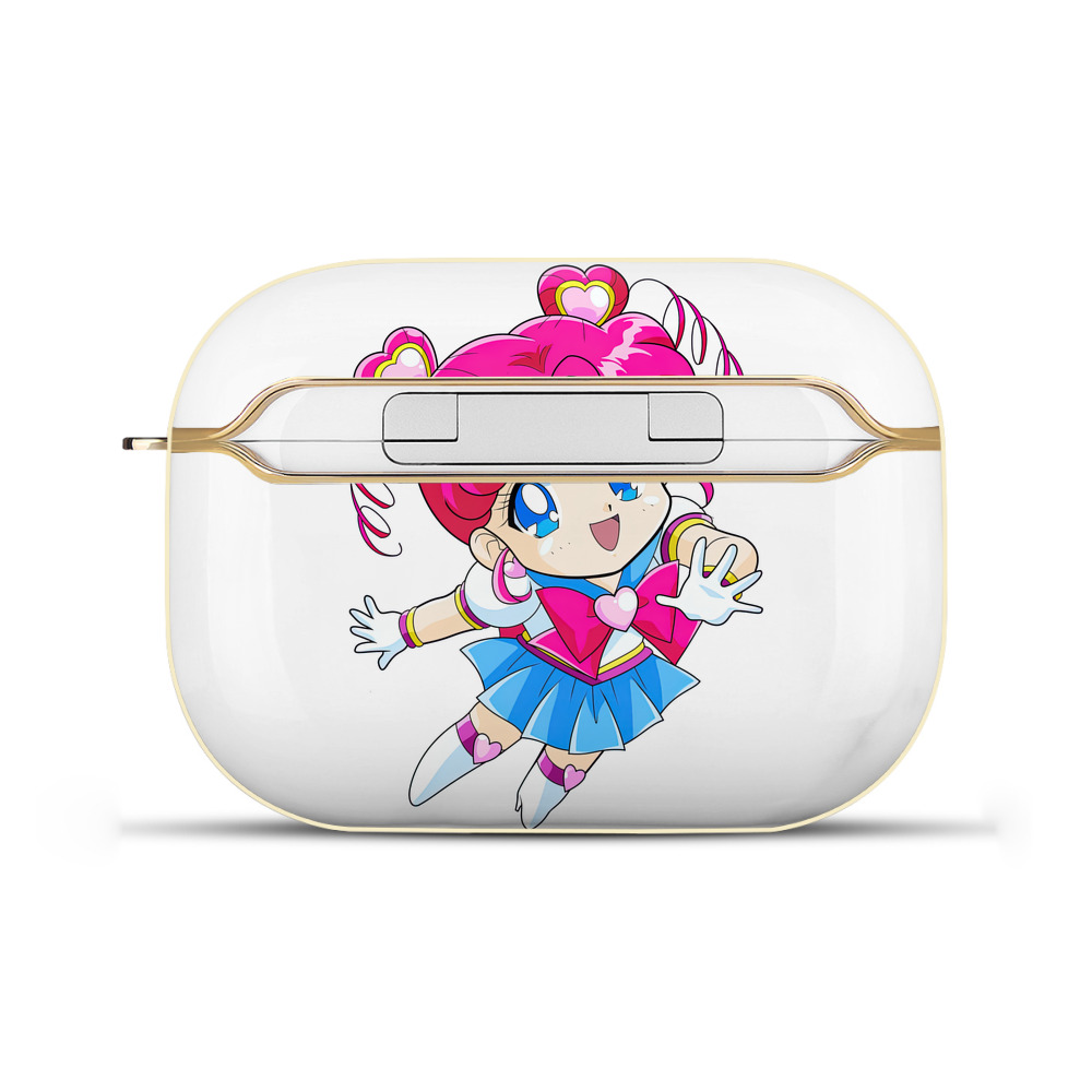 （画像用） 美少女戦士セーラームーン ちびうさ Sailor Moon Chibiusa Tsukino Usagi Small Lady Serenity 【AirPods Pro用】ハードシェル保護ケース｜耐衝撃・防指紋・カラビナ付き商品仕様