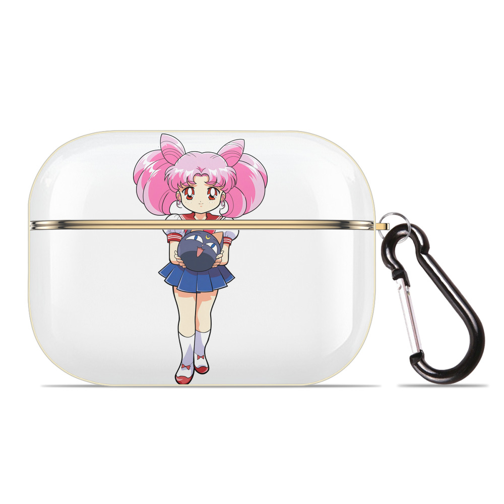 （画像用） 美少女戦士セーラームーン ちびうさ Sailor Moon Chibiusa Tsukino Usagi Small Lady Serenity 【AirPods Pro用】ハードシェル保護ケース｜耐衝撃・防指紋・カラビナ付き商品仕様