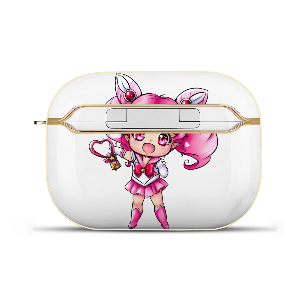 （画像用） 美少女戦士セーラームーン ちびうさ Sailor Moon Chibiusa Tsukino Usagi Small Lady Serenity 【AirPods Pro用】ハードシェル保護ケース｜耐衝撃・防指紋・カラビナ付き商品仕様