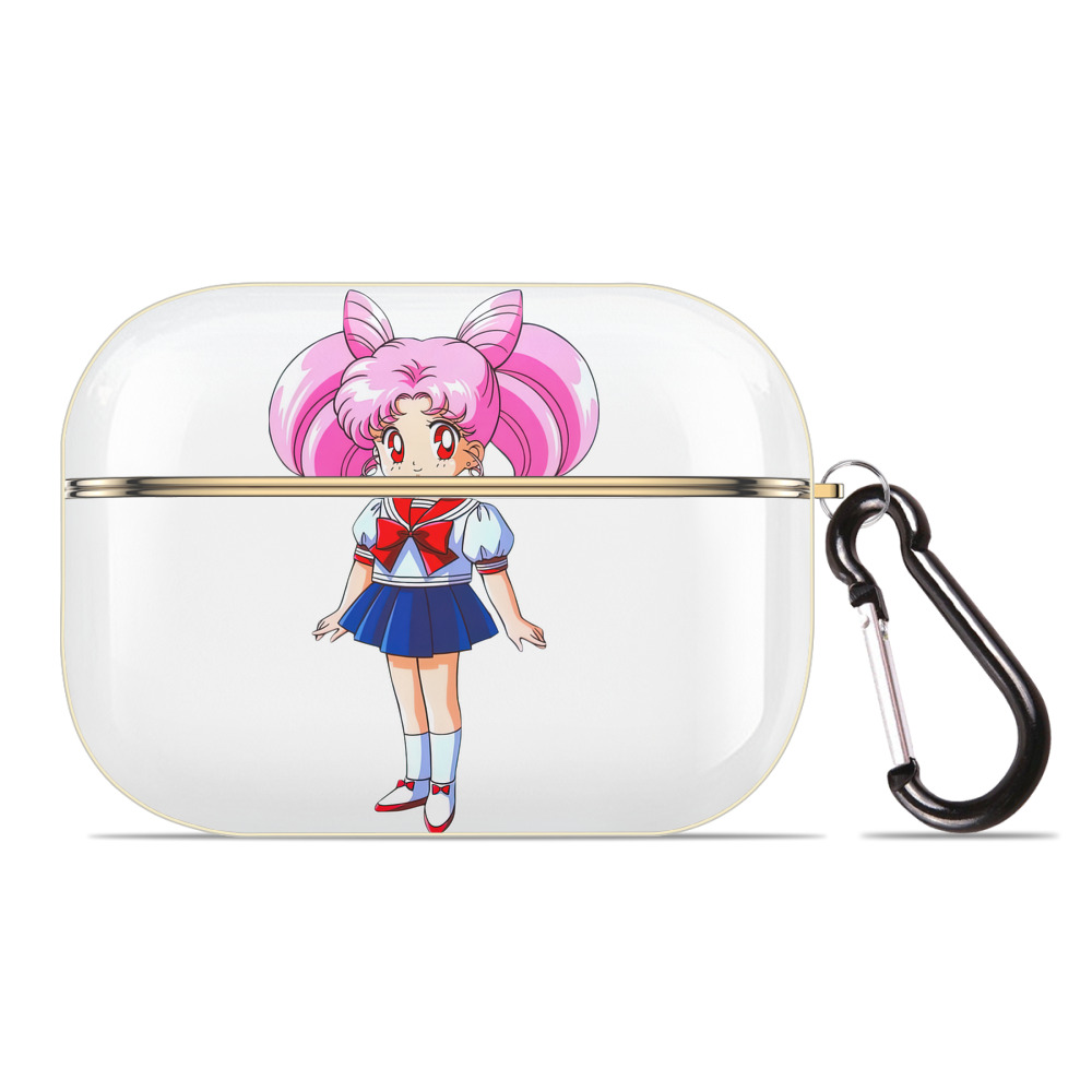 （画像用） 美少女戦士セーラームーン ちびうさ Sailor Moon Chibiusa Tsukino Usagi Small Lady Serenity 【AirPods Pro用】ハードシェル保護ケース｜耐衝撃・防指紋・カラビナ付き商品仕様