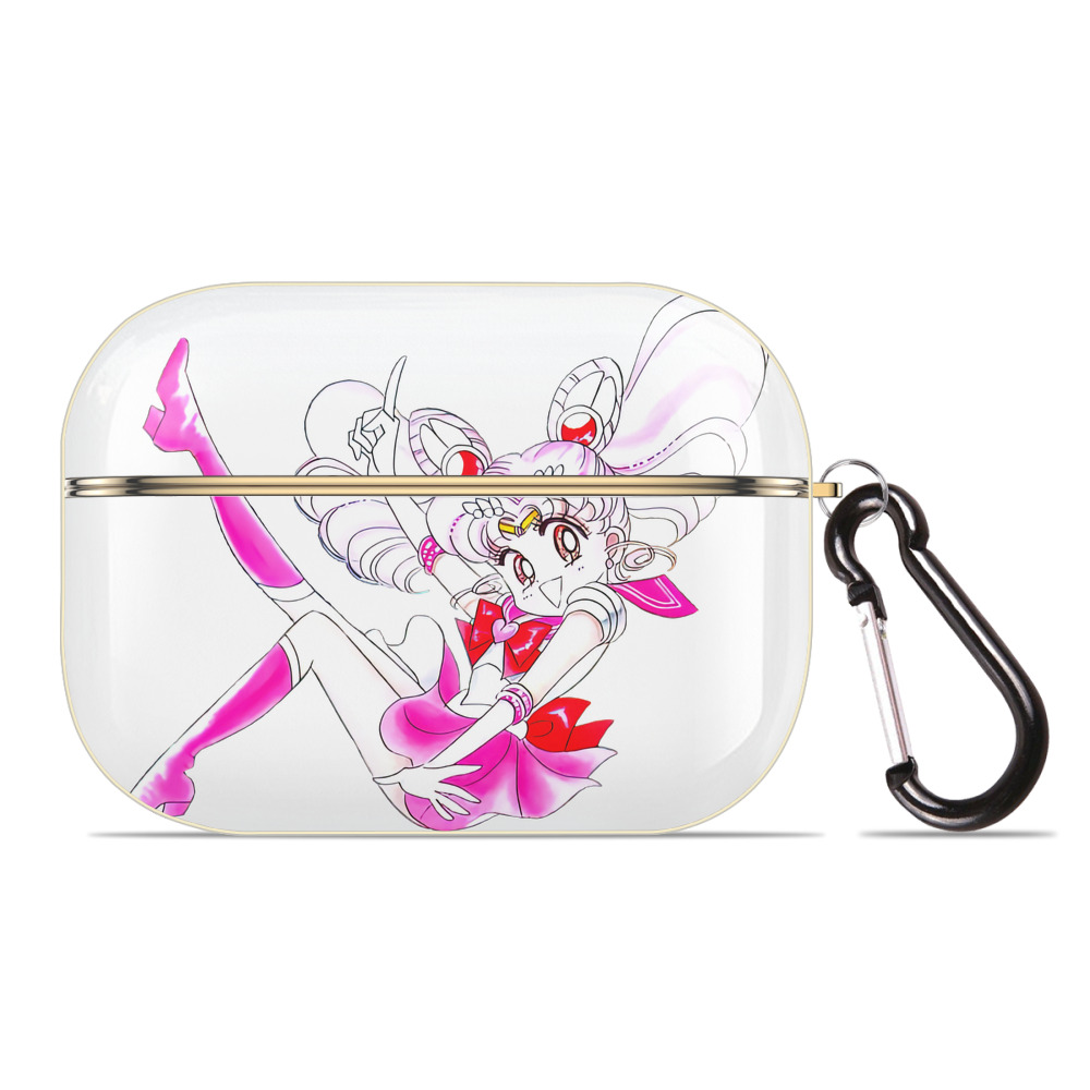 （画像用） 美少女戦士セーラームーン ちびうさ Sailor Moon Chibiusa Tsukino Usagi Small Lady Serenity 【AirPods Pro用】ハードシェル保護ケース｜耐衝撃・防指紋・カラビナ付き商品仕様