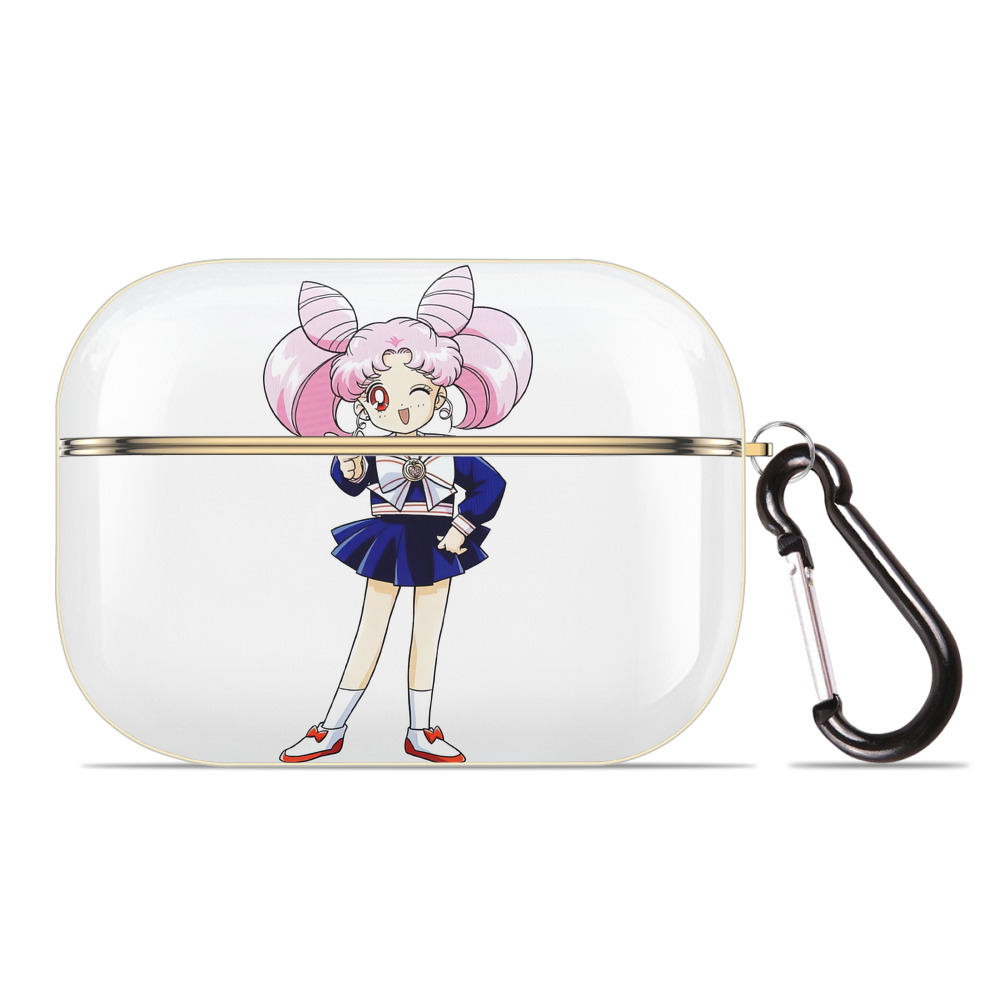 （画像用） 美少女戦士セーラームーン ちびうさ Sailor Moon Chibiusa Tsukino Usagi Small Lady Serenity 【AirPods Pro用】ハードシェル保護ケース｜耐衝撃・防指紋・カラビナ付き商品仕様