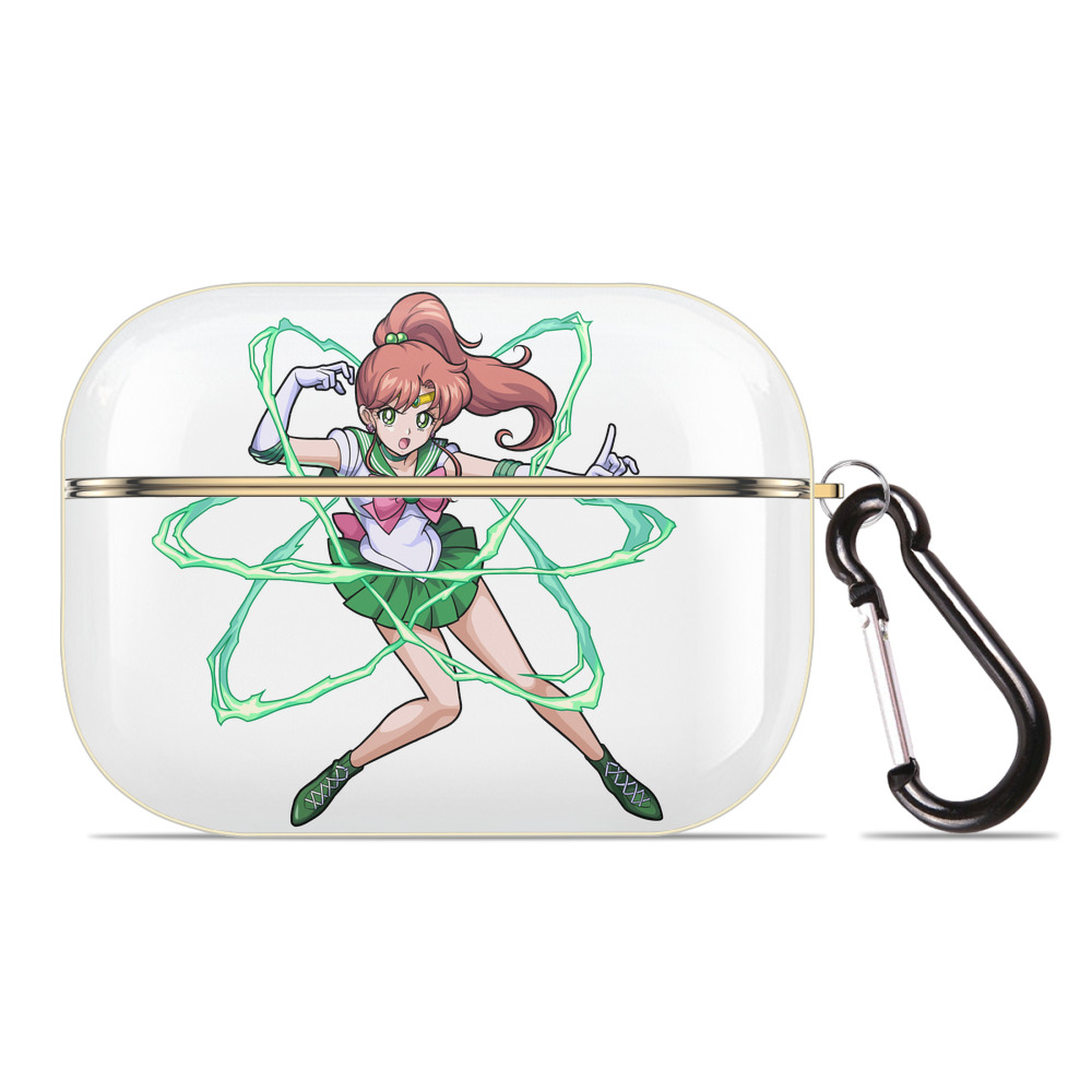 （画像用） 美少女戦士セーラームーン 木野 まこと きの まこと Sailor Moon Kino Makoto （セーラージュピター；Sailor Jupiter） 【AirPods Pro用】ハードシェル保護ケース｜耐衝撃・防指紋・カラビナ付き商品仕様