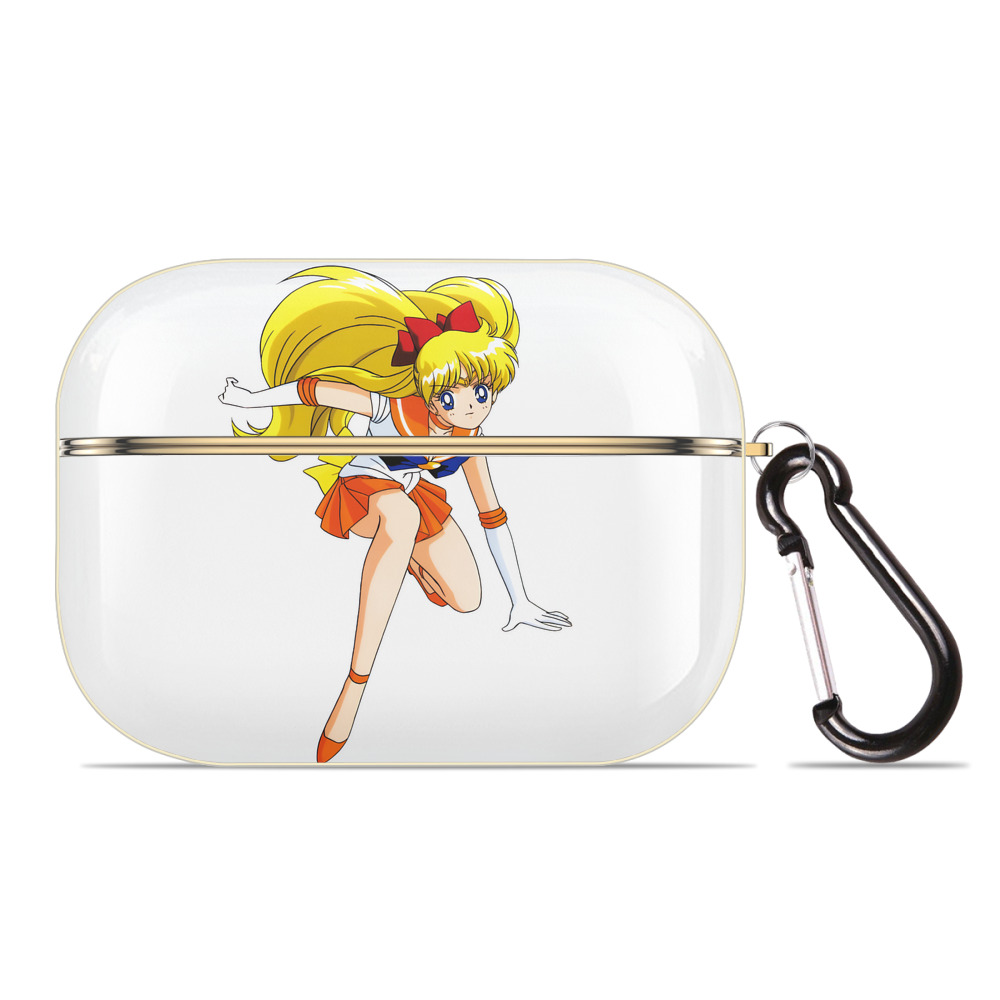 （画像用） 美少女戦士セーラームーン 愛野 美奈子 あいの みなこ Sailor Moon Aino Minako 【AirPods Pro用】ハードシェル保護ケース｜耐衝撃・防指紋・カラビナ付き商品仕様