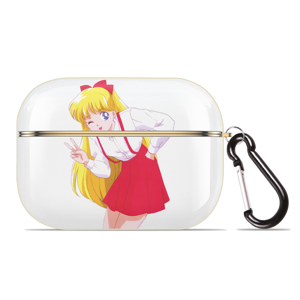 （画像用） 美少女戦士セーラームーン 愛野 美奈子 あいの みなこ Sailor Moon Aino Minako 【AirPods Pro用】ハードシェル保護ケース｜耐衝撃・防指紋・カラビナ付き商品仕様