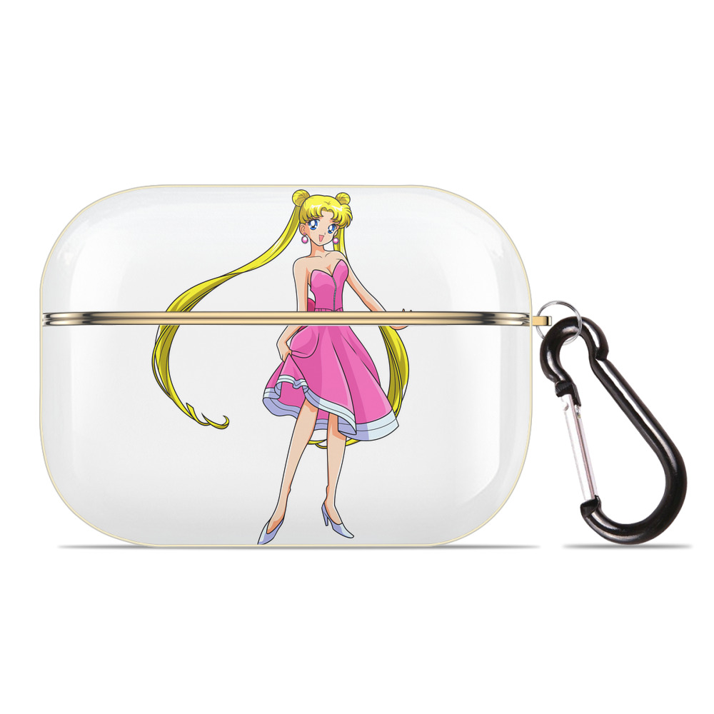 （画像用） 美少女戦士セーラームーン 愛野 美奈子 あいの みなこ Sailor Moon Aino Minako 【AirPods Pro用】ハードシェル保護ケース｜耐衝撃・防指紋・カラビナ付き商品仕様