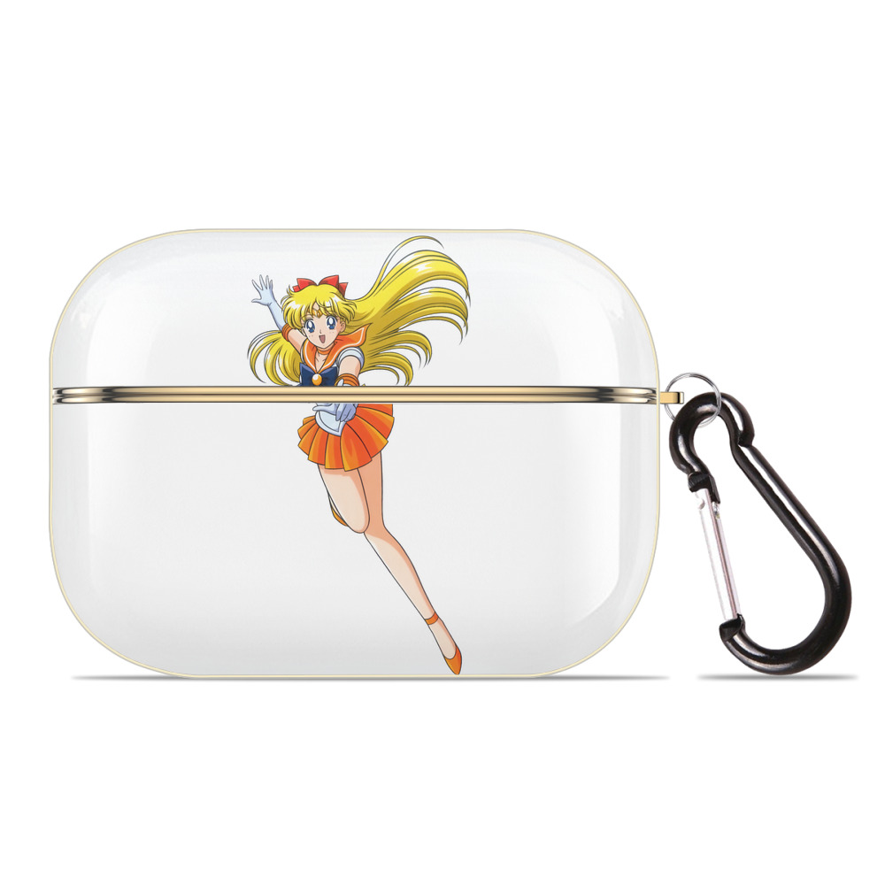 （画像用） 美少女戦士セーラームーン 愛野 美奈子 あいの みなこ Sailor Moon Aino Minako 【AirPods Pro用】ハードシェル保護ケース｜耐衝撃・防指紋・カラビナ付き商品仕様