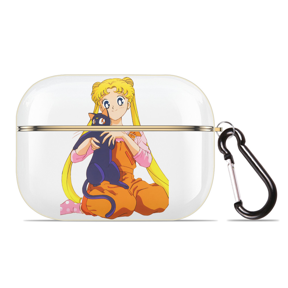 （画像用） 美少女戦士セーラームーン 愛野 美奈子 あいの みなこ Sailor Moon Aino Minako 【AirPods Pro用】ハードシェル保護ケース｜耐衝撃・防指紋・カラビナ付き商品仕様