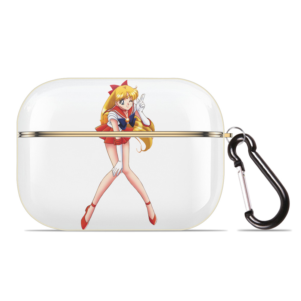 （画像用） 美少女戦士セーラームーン 愛野 美奈子 あいの みなこ Sailor Moon Aino Minako 【AirPods Pro用】ハードシェル保護ケース｜耐衝撃・防指紋・カラビナ付き商品仕様