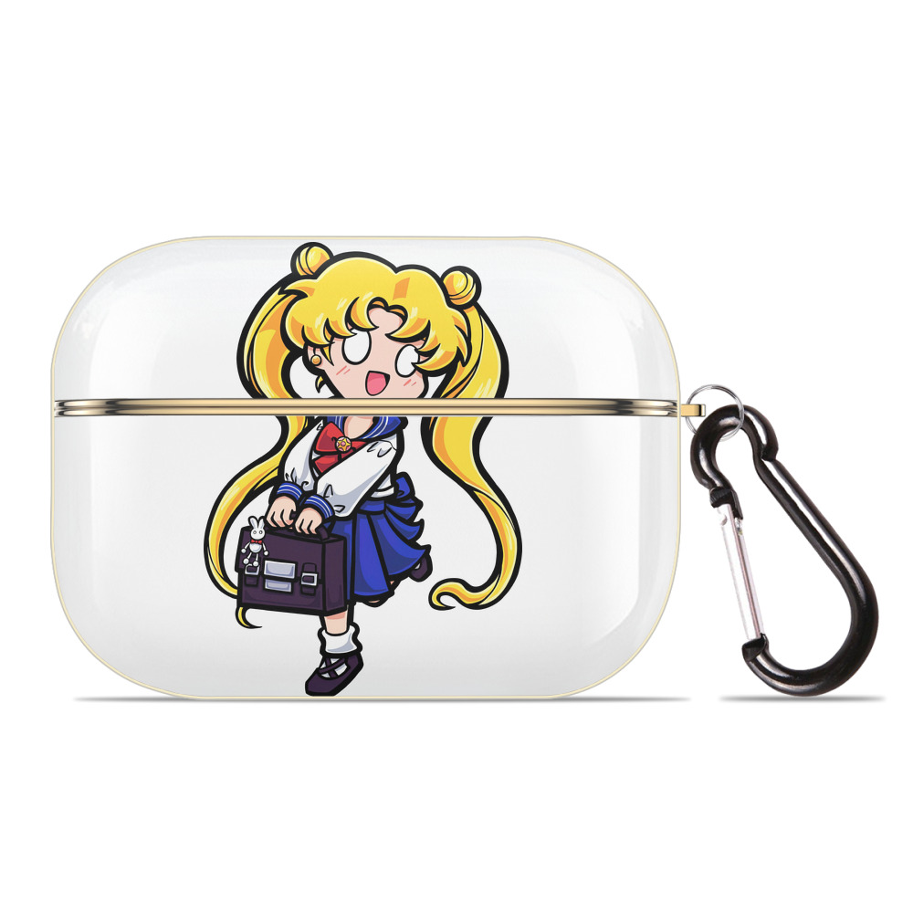 （画像用） 美少女戦士セーラームーン 愛野 美奈子 あいの みなこ Sailor Moon Aino Minako 【AirPods Pro用】ハードシェル保護ケース｜耐衝撃・防指紋・カラビナ付き商品仕様