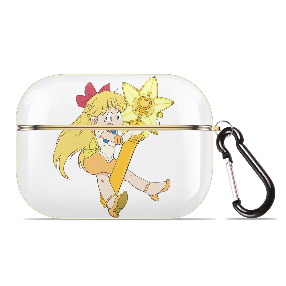 （画像用） 美少女戦士セーラームーン 愛野 美奈子 あいの みなこ Sailor Moon Aino Minako 【AirPods Pro用】ハードシェル保護ケース｜耐衝撃・防指紋・カラビナ付き商品仕様