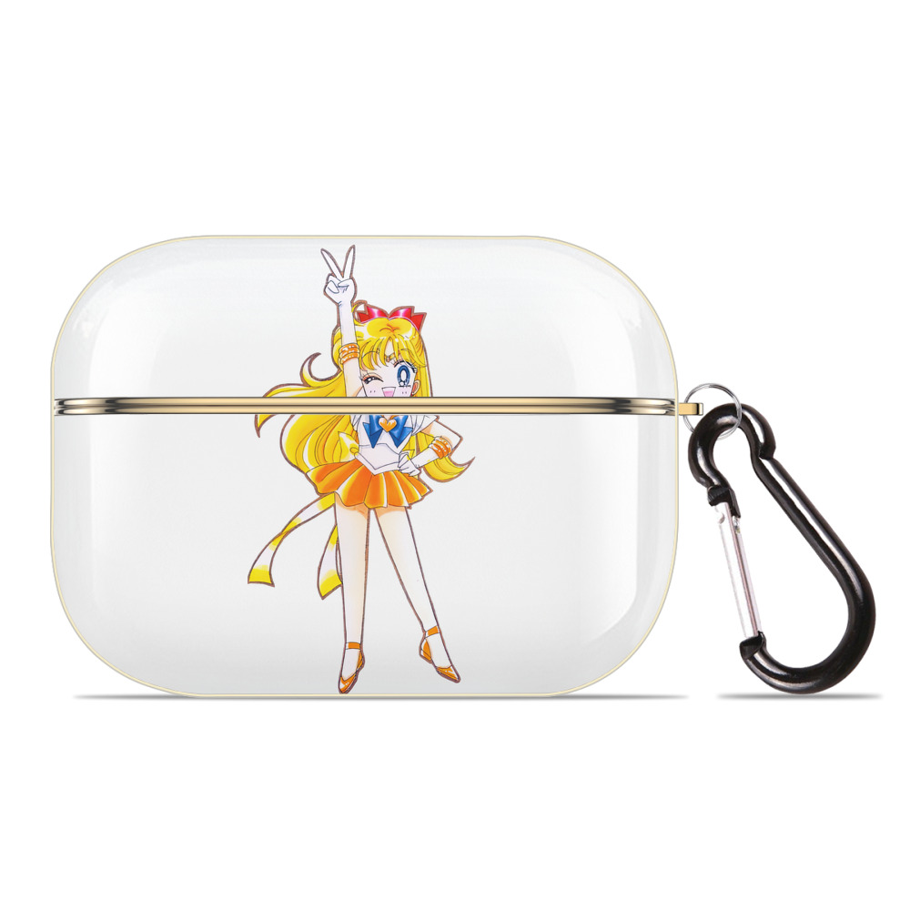 （画像用） 美少女戦士セーラームーン 愛野 美奈子 あいの みなこ Sailor Moon Aino Minako 【AirPods Pro用】ハードシェル保護ケース｜耐衝撃・防指紋・カラビナ付き商品仕様