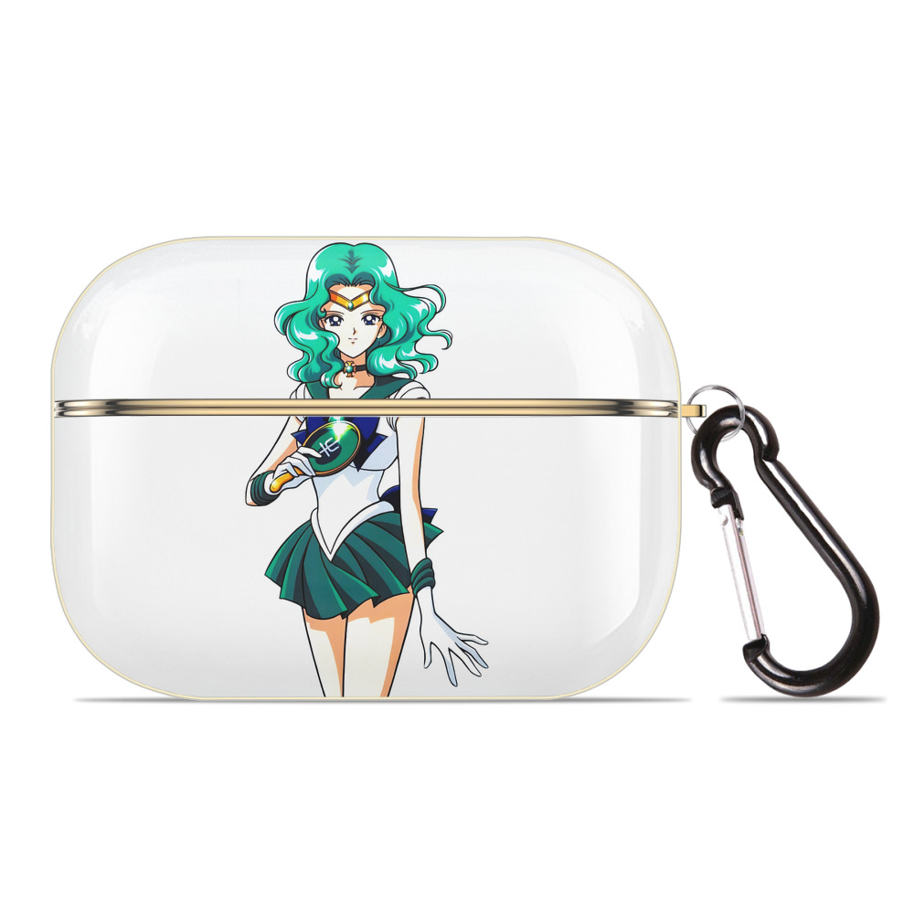 （画像用） 美少女戦士セーラームーン 海王 みちる（かいおう みちる） Sailor Moon Kaiou Michiru 【AirPods Pro用】ハードシェル保護ケース｜耐衝撃・防指紋・カラビナ付き商品仕様