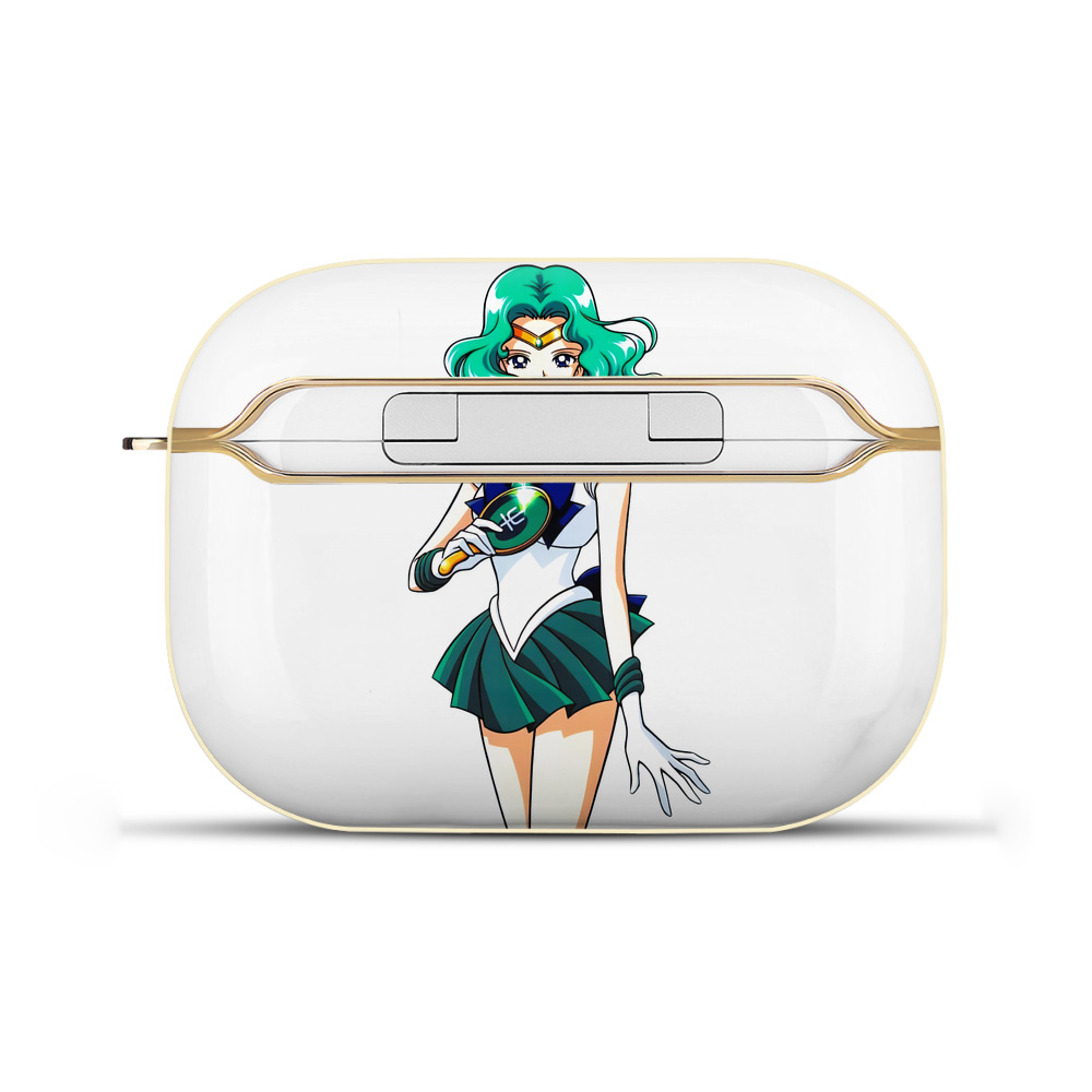 （画像用） 美少女戦士セーラームーン 海王 みちる（かいおう みちる） Sailor Moon Kaiou Michiru 【AirPods Pro用】ハードシェル保護ケース｜耐衝撃・防指紋・カラビナ付き商品仕様