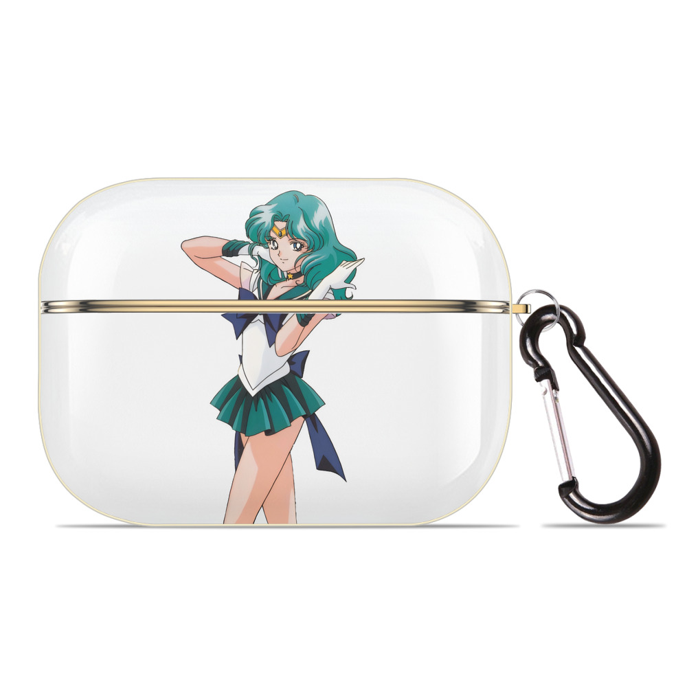 （画像用） 美少女戦士セーラームーン 海王 みちる（かいおう みちる） Sailor Moon Kaiou Michiru 【AirPods Pro用】ハードシェル保護ケース｜耐衝撃・防指紋・カラビナ付き商品仕様