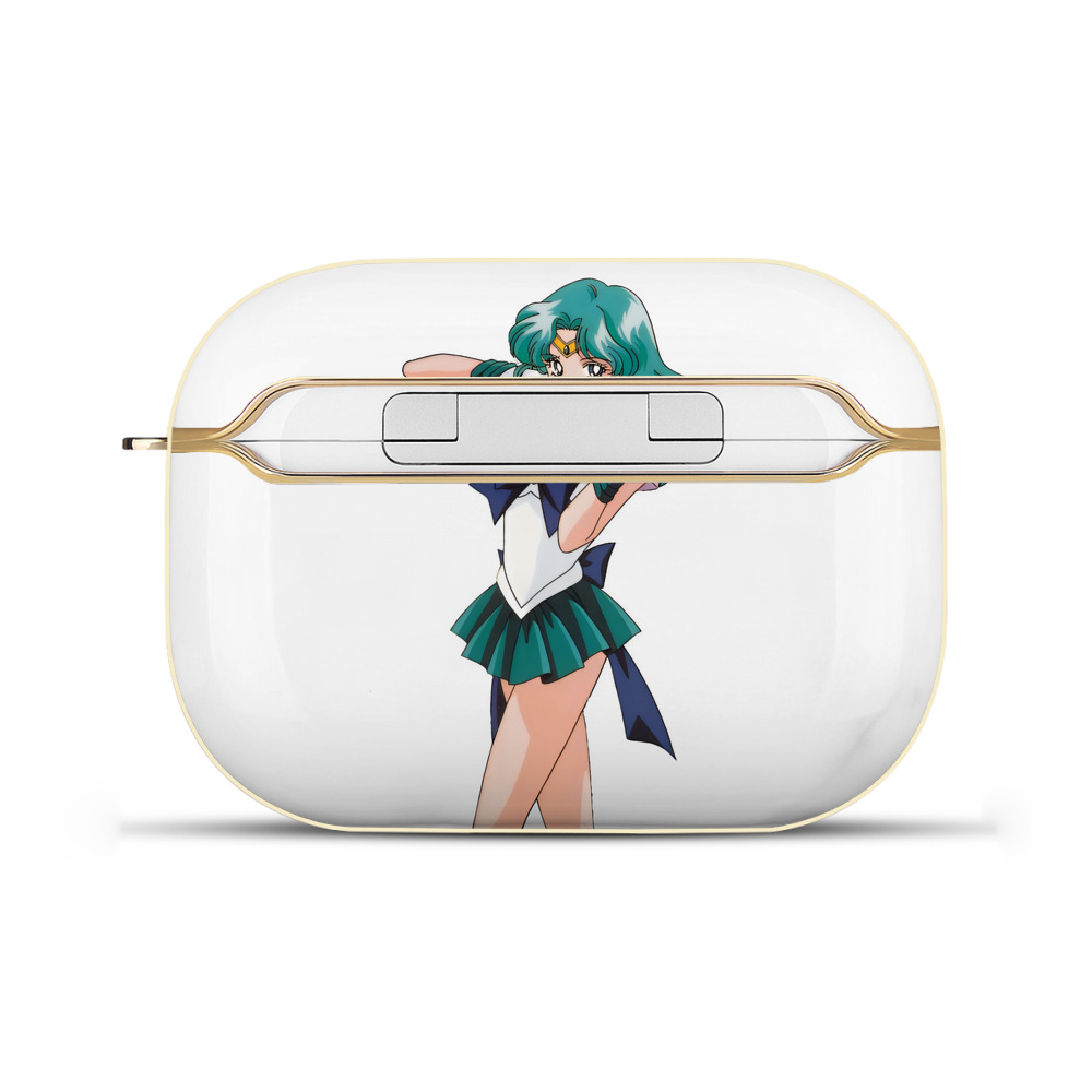 （画像用） 美少女戦士セーラームーン 海王 みちる（かいおう みちる） Sailor Moon Kaiou Michiru 【AirPods Pro用】ハードシェル保護ケース｜耐衝撃・防指紋・カラビナ付き商品仕様