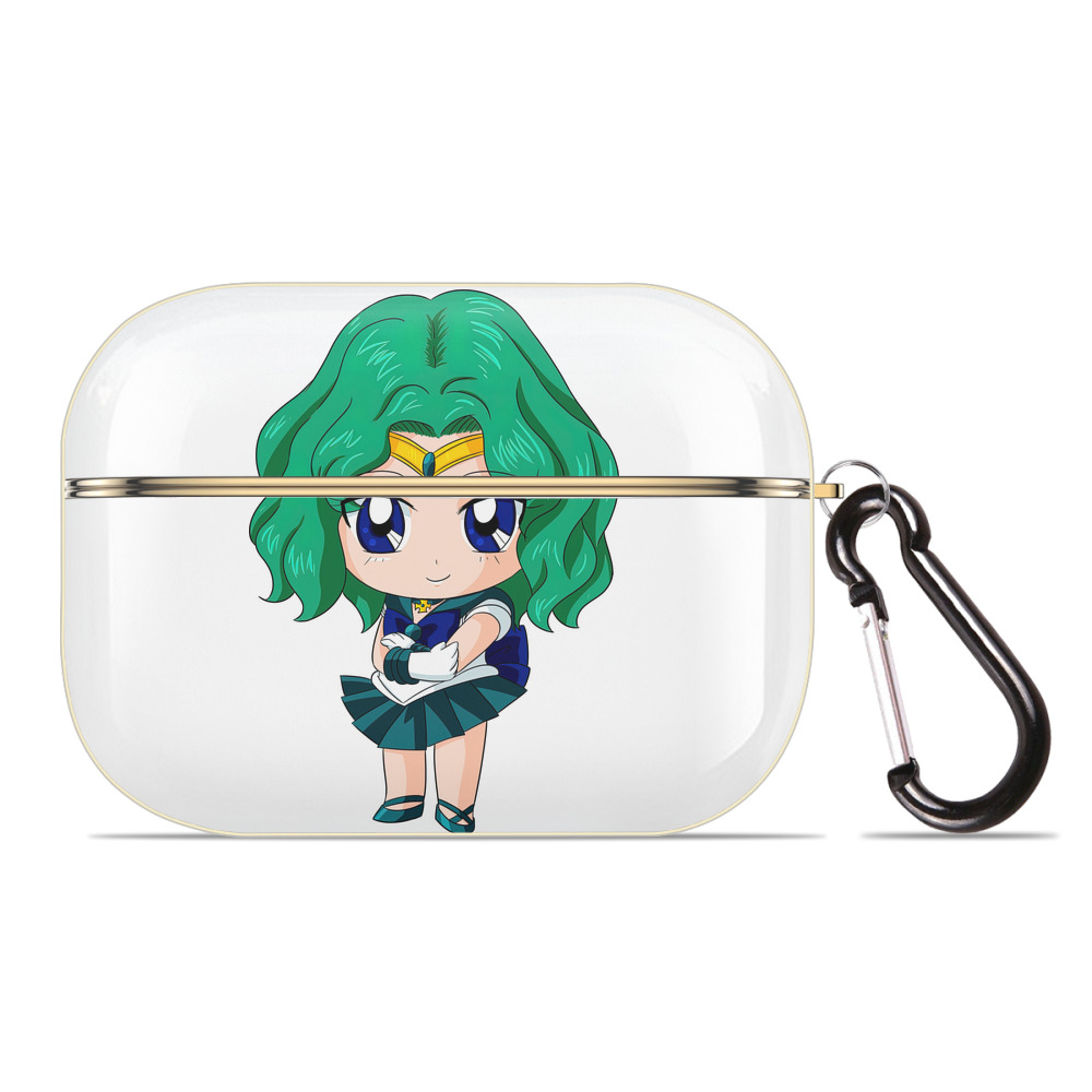 （画像用） 美少女戦士セーラームーン 海王 みちる（かいおう みちる） Sailor Moon Kaiou Michiru 【AirPods Pro用】ハードシェル保護ケース｜耐衝撃・防指紋・カラビナ付き商品仕様