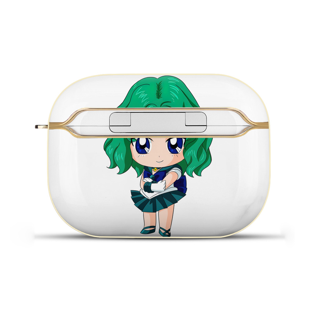 （画像用） 美少女戦士セーラームーン 海王 みちる（かいおう みちる） Sailor Moon Kaiou Michiru 【AirPods Pro用】ハードシェル保護ケース｜耐衝撃・防指紋・カラビナ付き商品仕様