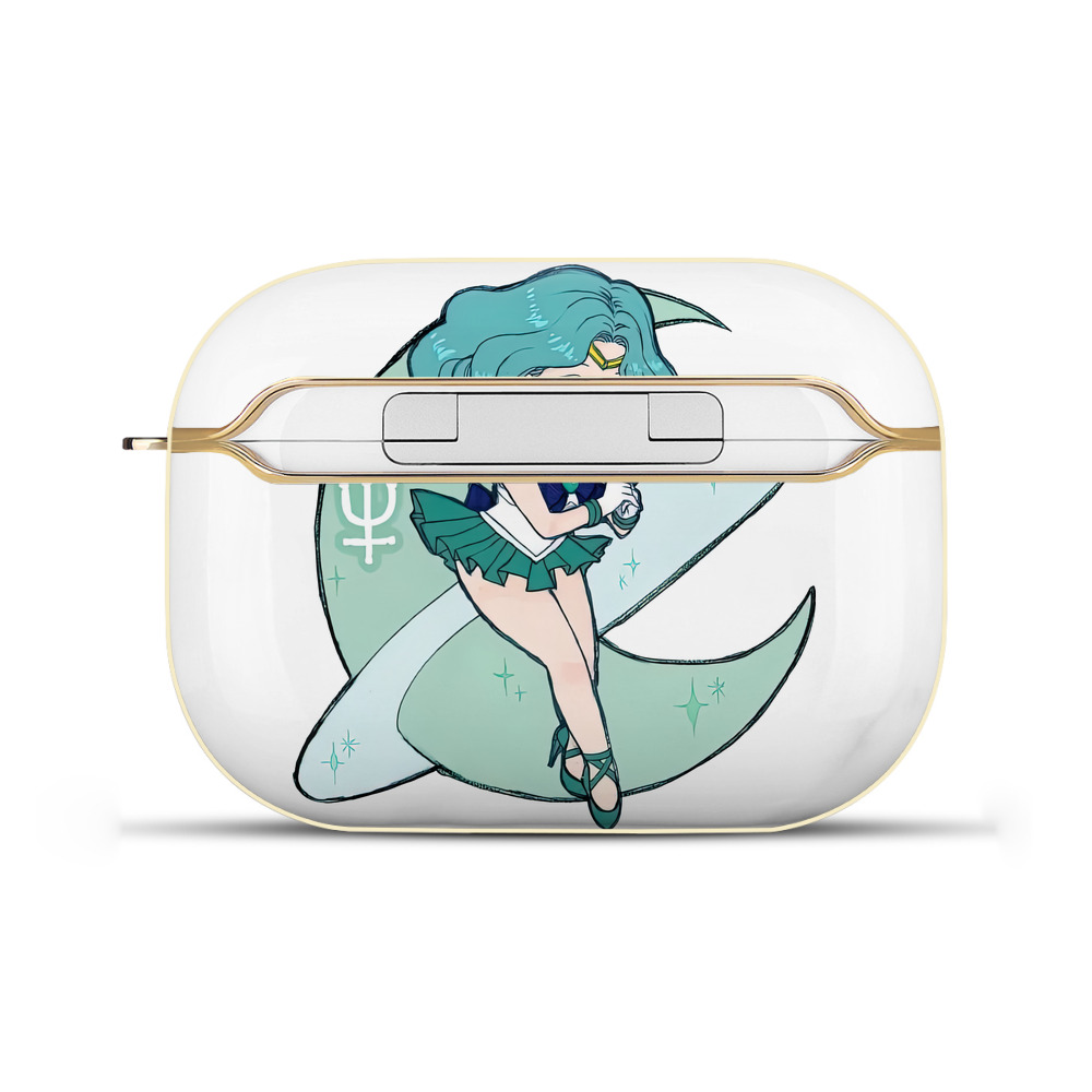 （画像用） 美少女戦士セーラームーン 海王 みちる（かいおう みちる） Sailor Moon Kaiou Michiru 【AirPods Pro用】ハードシェル保護ケース｜耐衝撃・防指紋・カラビナ付き商品仕様