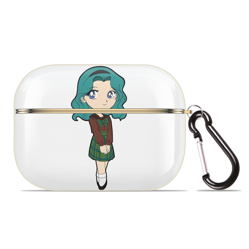（画像用） 美少女戦士セーラームーン 海王 みちる（かいおう みちる） Sailor Moon Kaiou Michiru 【AirPods Pro用】ハードシェル保護ケース｜耐衝撃・防指紋・カラビナ付き商品仕様