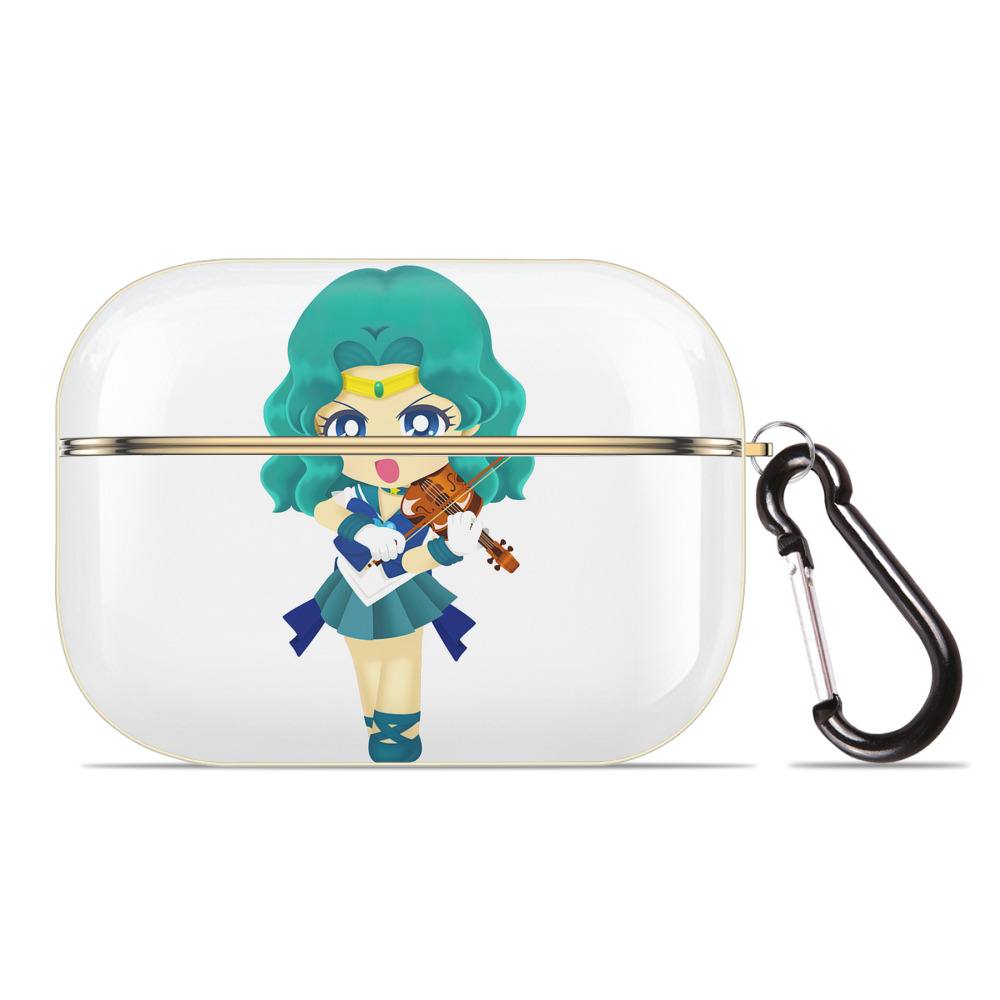 （画像用） 美少女戦士セーラームーン 海王 みちる（かいおう みちる） Sailor Moon Kaiou Michiru 【AirPods Pro用】ハードシェル保護ケース｜耐衝撃・防指紋・カラビナ付き商品仕様