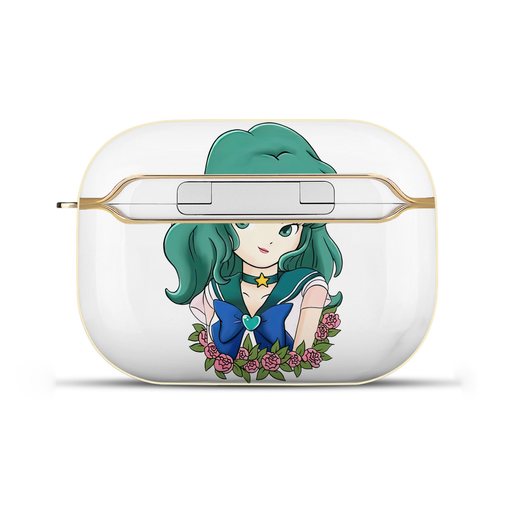 （画像用） 美少女戦士セーラームーン 海王 みちる（かいおう みちる） Sailor Moon Kaiou Michiru 【AirPods Pro用】ハードシェル保護ケース｜耐衝撃・防指紋・カラビナ付き商品仕様