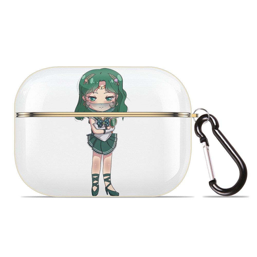 （画像用） 美少女戦士セーラームーン 海王 みちる（かいおう みちる） Sailor Moon Kaiou Michiru 【AirPods Pro用】ハードシェル保護ケース｜耐衝撃・防指紋・カラビナ付き商品仕様