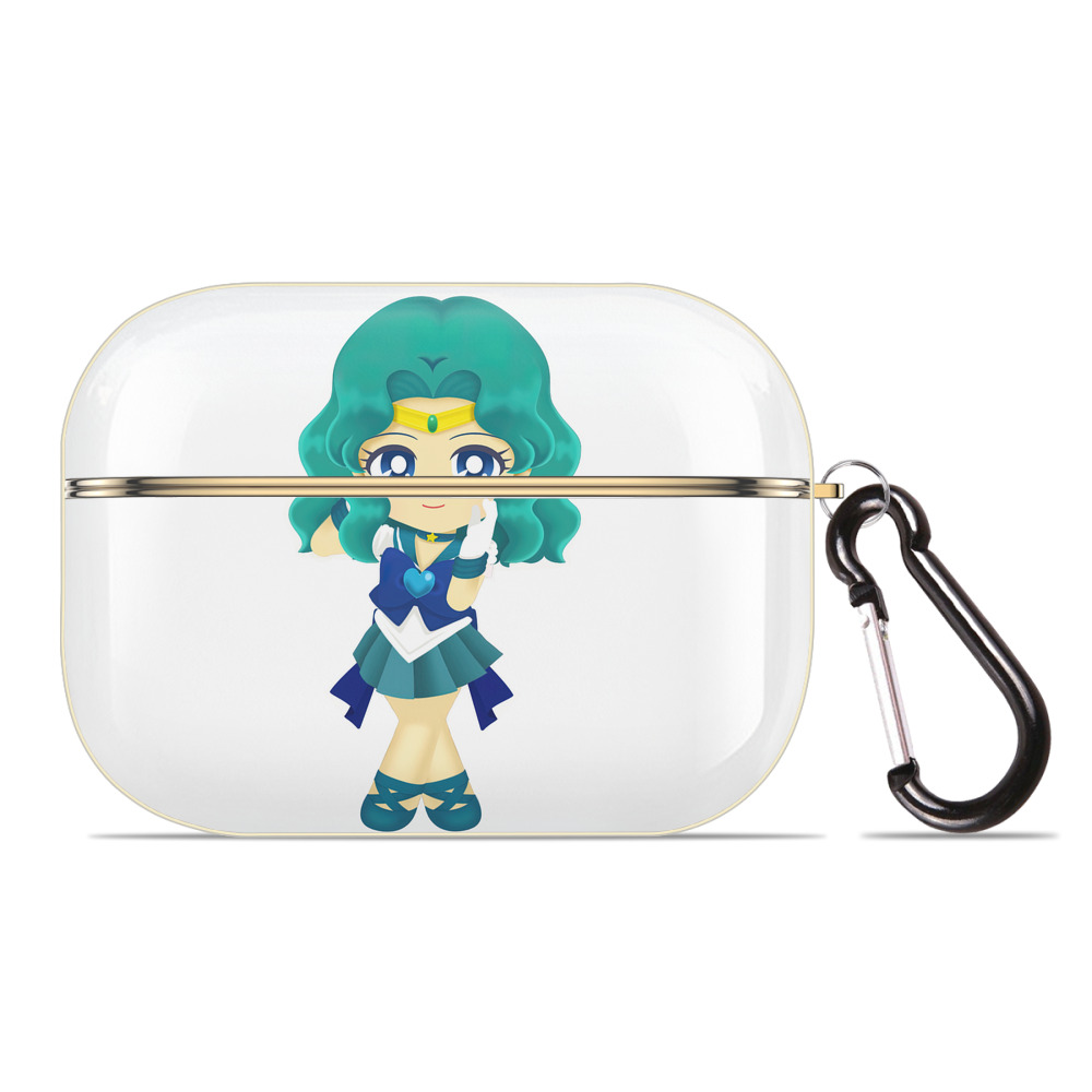 （画像用） 美少女戦士セーラームーン 海王 みちる（かいおう みちる） Sailor Moon Kaiou Michiru 【AirPods Pro用】ハードシェル保護ケース｜耐衝撃・防指紋・カラビナ付き商品仕様