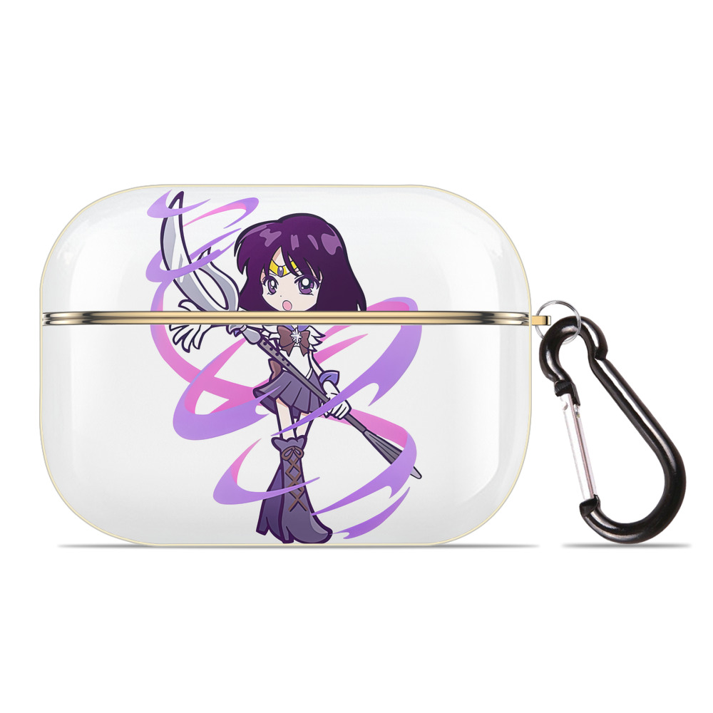 （画像用） 美少女戦士セーラームーン 土萠ほたる Sailor Moon Tomoe Hotaru （セーラーサターン；Sailor Saturn） 【AirPods Pro用】ハードシェル保護ケース｜耐衝撃・防指紋・カラビナ付き商品仕様