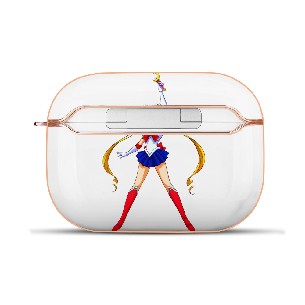 （画像用） 美少女戦士セーラームーン 月野 うさぎ つきの うさぎ Sailor Moon Tsukino Usagi 【AirPods Pro用】ハードシェル保護ケース｜耐衝撃・防指紋・カラビナ付き商品仕様