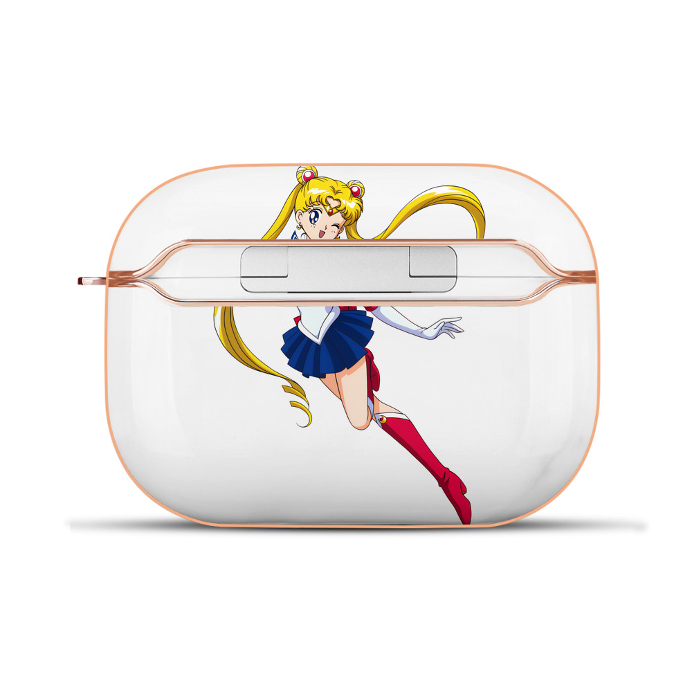 （画像用） 美少女戦士セーラームーン 月野 うさぎ つきの うさぎ Sailor Moon Tsukino Usagi 【AirPods Pro用】ハードシェル保護ケース｜耐衝撃・防指紋・カラビナ付き商品仕様